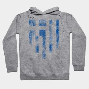 Greece Flag Shabby Crest Hoodie